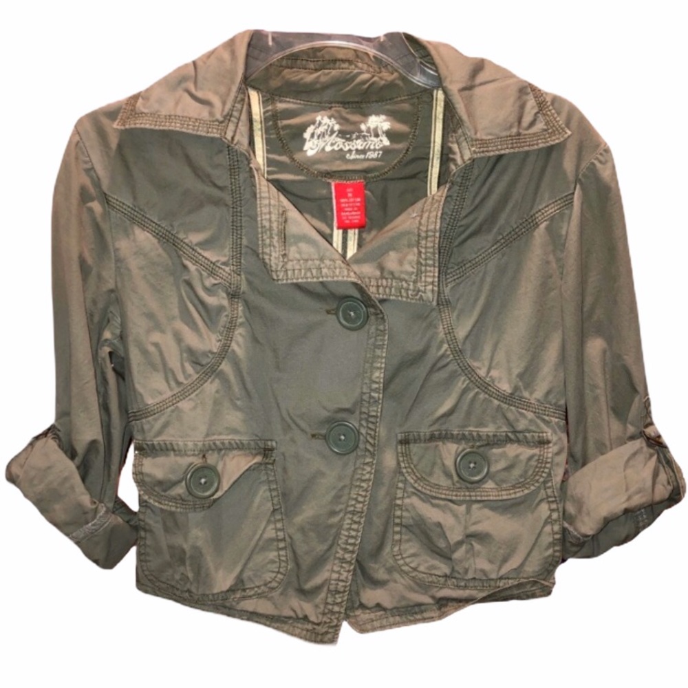 5/$20 Cargo Mint Green Cropped Jacket